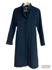 RE341 【訳あり】INED  イネド　カシミヤ100%  チェスターコート　ブラック　レディース　サイズ9