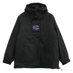 Supreme シュプリーム 18SS ×Champion Pullover Parka チャンピオン プルオーバー ナイロン パーカー ジャケット ブラック系 M【中古】