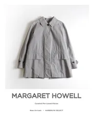 976t*マーガレットハウエル MARGARET HOWELL コットン ステンカラー コート S グレー