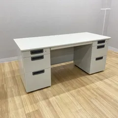プラス 両袖デスク LAタイプ オフィスデスク W1600 D700 エルグレー