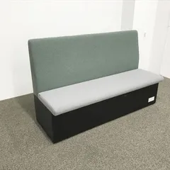 オカムラ 応接用ソファ ハイバック ブレスタ W1600 グリーン グレー