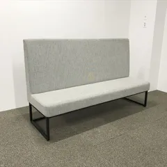 応接用ソファ ハイバック 3人用 クオン ウノベンチ W1800 グレー