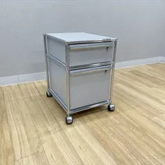 USMハラー インサイドワゴン 2段 デスクワゴン ユーエスエム マットシルバー