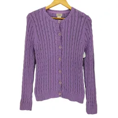 エルエルビーン L.L.Bean ケーブル編み コットンニット カーディガン レディース import：S 