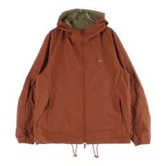 LACOSTE (ラコステ) フード付き リバーシブル ナイロン マウンテンパーカー ジャケット オレンジ/ベージュのサムネイル