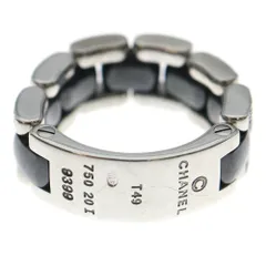 CHANEL (シャネル) ウルトラ リング ブラック セラミック ホワイトゴールド 750WG 49 指輪