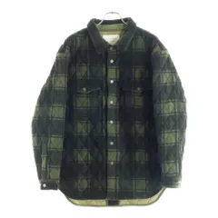 READY MADE (レディメイド) Blanket Check Shirt ブランケット キルティング チェック ウールシャツ ジャケット カーキ RE-WO-KH-00-00-117