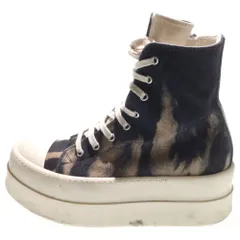 DRKSHDW (ダークシャドウ) 24AW Sun Denim Double Bumper Sneakers サンデニムダブルバンパースニーカー レースアッププラットフォームスニーカー DU02D2831-DBSUN ブラック/オレンジ