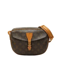 ルイ ヴィトン モノグラム ジュヌフィーユPM 斜め掛け ショルダーバッグ M51227 ブラウン PVC レザー レディース LOUIS VUITTON【1-0251754】