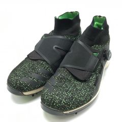 【美品】アディダス ゴルフシューズ 黒×グリーン H68592 ZG21 モーションBOA ダイヤル式  メンズ 26.0 ゴルフウェア adidas