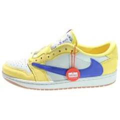 NIKE (ナイキ) ×TRAVIS SCOTT WMNS AIR JORDAN 1 RETRO LOW OG Canary DZ4137-700 トラヴィススコット ウィメンズ エアジョーダン1 ローカットスニーカー US10.5/27.5cm