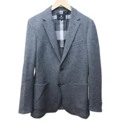 ブラックレーベルクレストブリッジ BLACK LABEL CRESTBRIDGE テーラードジャケット ブレザー ウール 裏地 チェック 背抜き 2B L 灰 グレー 0105