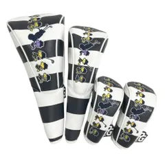 PEARLY GATES パーリーゲイツ 2024年モデル ×PEANUTS ヘッドカバー 4点セット スヌーピー ボーダー柄 ホワイト系 DR FW UT×2 [240101602969] ゴルフウェア ストスト