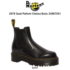 Dr.Martens(ドクターマーチン)2976 クアッド チェルシーブーツ サイドゴア イエローステッチ 厚底 シューズ 定番 革靴 メンズ レディース 24687001