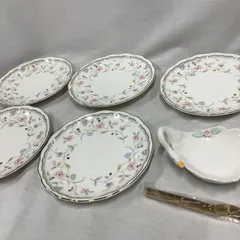 ジョセフ・エロール　プチケーキセット　ケーキ皿5枚・フォーク5本・白鳥の小皿　R781