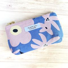ハンドメイド ポーチ ぷっくりポーチ 北欧 花柄 - メルカリ