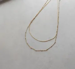 サージカルステンレス　2連　ネックレス