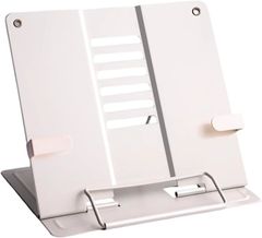 Akaaka ブックスタンド 卓上 読書台 楽譜スタンド 読書スタンド 見開き 角度調整 楽譜台 教科書スタンド 本立て アーム (ホワイト)