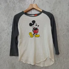 Champion BEAMS BOY チャンピオン ビームスボーイ コラボ ラグラン Tシャツ 七分袖 ミッキーマウス Disney ディズニー ホワイト グレー Sサイズ ◎_〇□☆