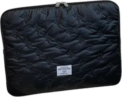 Sunny Glow パソコンケース 14インチ対応 ノートPC タブレット兼用 収納ケース 衝撃吸収 韓国風 リボン かわいい (ブラック)