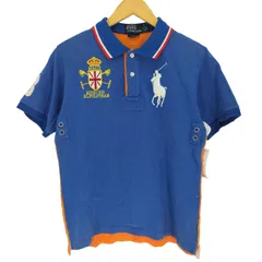 ポロバイラルフローレン Polo by RALPH LAUREN 90S CUSTOM FIT ビックポニー刺繍 国旗エンブレム ナンバー3 バック刺繍 S/S ポロシャツ メンズ import：S 