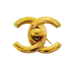 シャネル(Chanel) シャネル ブローチ  ココマーク ターンロック GPメッキ ゴールドレディース