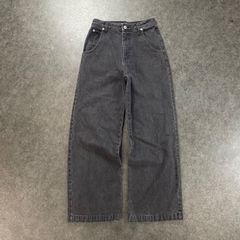 美品 リリーブラウン ハイウエストルーズデニムパンツ 0 ブラック 