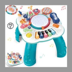 Multifunctional Musical Table for Kids, Early Development, Bead Coaster, Looping, Educational Toy, Piano/Keyboard Toy for Boys and Girls