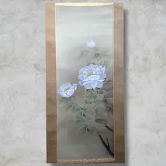 観賞用 掛軸 掛け軸 牡丹 桐箱付き 春分の日 季節 春