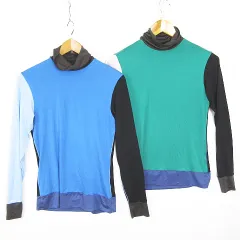ユニクロ UNIQLO マルニ MARNI ヒートテック タートルネック Tシャツ カットソー 長袖 2点セット ストレッチ レーヨン M マルチカラー kz13969