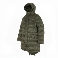 10a13 HERNO ヘルノ フーデット ダウンコート アウター ダブルジップ レディース 女性用 サイズ44 ダークブラウンu02t