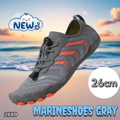 #2689 マリンシューズ グレー 日本サイズ 26cm 欧米サイズ 42 ウォーター アクア メンズ おしゃれ 軽量 ※北海道、沖縄本島、沖縄の離島、その他離島へは別途配送料有り