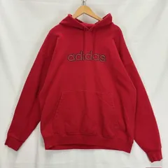 ADIDAS カナダ製 00年代 パーカー サイズXL ロゴ刺繍 FADE 袖リブホツレ 08011303 01