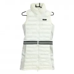 コルウィン 中綿ワンピース 白 ネックボア ウエストライン  レディース M ゴルフウェア Kolwin