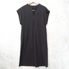 ap retro アプレトロ ディープ Vネック ジャンスカ 深スリット ワンピース ブラック Fサイズ ◎_〇□☆