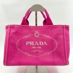 IV2 PRADA プラダ カナパ ミニカナパ トートバッグ ハンドバッグ キャンバス ピンク