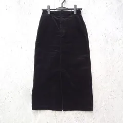 GLOBAL WORK グローバルワーク コーデュロイ ストレッチ タイトスカート ロングスカート Iライン ブラック Mサイズ ◎、◇〇☆