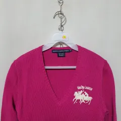 K202 ポロラルフローレン レディース VネックTシャツ M