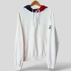 (L)NAUTICA(ノーティカ) ハーフジップアップ フード付きTシャツ