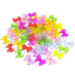 Honbay 100G (73個) 美しいアクリルリボンビーズ ジュエリー作りやDIYクラフト用 - アソートカラー