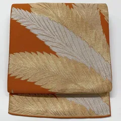 ［6591］袋帯 草木文様 金銀糸 六通 正絹 着物 フォーマル