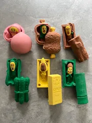 リーメント　こびとづかん　カクレ消しゴム　消しゴム　けしごむ　フィギュア　マスコット　カクレモモジリ　リトルハナガシラ　モクモドキオオコビト　クサマダラオオコビト　タカラコガネ　タケノカグヤ　小人図鑑　こびと図鑑　こびとずかん