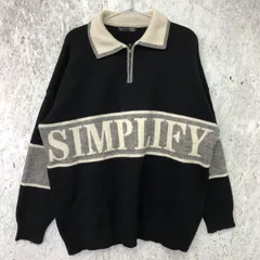 DAZY デイジー レターパターン ドロップ ショルダー オーバーサイズ セーター ブルーブラック Mサイズ ◇〇