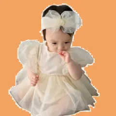 ハーフバースデー お宮参りドレス 女の子 冬 ワンピース 秋冬 セレモニー ドレス ベビー チュール ヘアバンド 赤ちゃん [germeyshop] 結婚式 1歳 100日