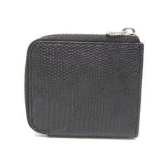 ITTI イッチ コンパクトウォレット KUROZAN LIZARD L字ファスナー 本漆 リザード ミニ財布 ブラック 黒   28011667のサムネイル