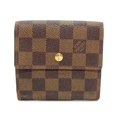 Louis Vuitton ルイヴィトン 三つ折り財布 N61652 ダミエ ポルトモネビエカルトクレディ 2004年 フランス製 Wホック  ブラウン   28011668