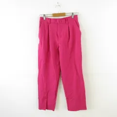 フリークスストア FREAKS STORE ロングパンツ タック ストレッチ ピンク M *A218