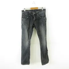 リー LEE ライダース デニムパンツ ジーンズ ロング 黒 S *A220