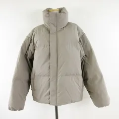 ユニクロ UNIQLO U パデッドボリュームジャケット ジップアップ 長袖 茶 *A231