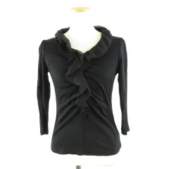 クミキョク 組曲 KUMIKYOKU カットソー 七分袖 黒 2 *A242